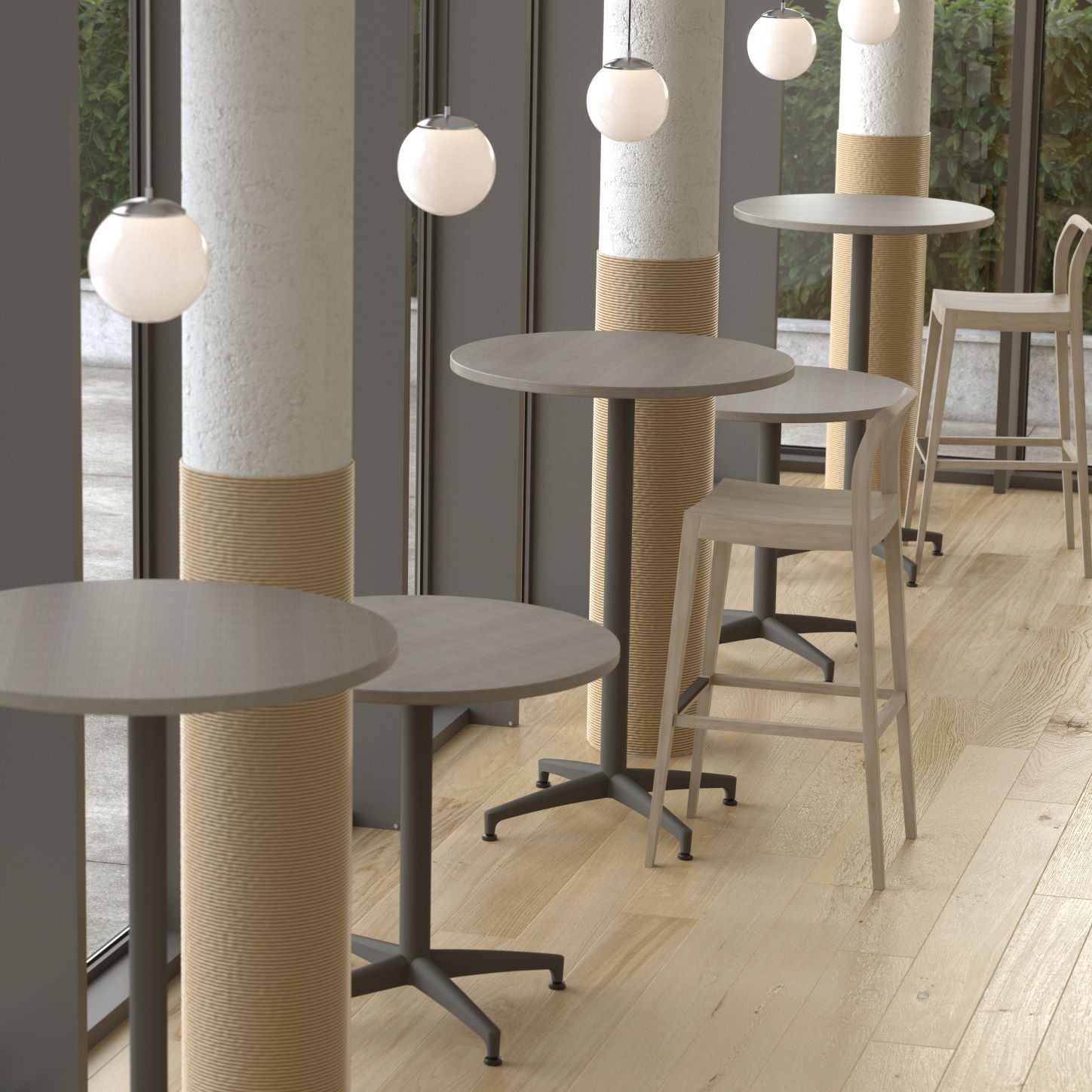 円卓　13 Zach Large Coffee Table Burnished Parawood Four Hands