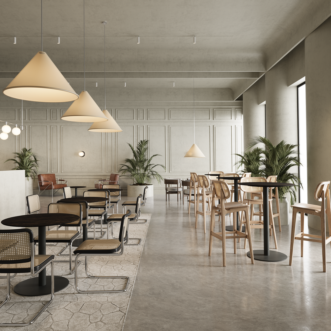 Trellex Round Disc Base Tables – Simii NorthAmerica